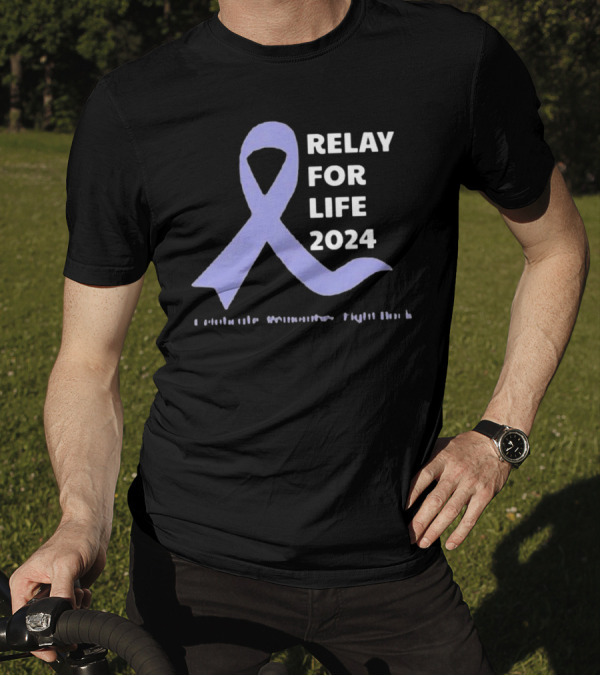 Omega Phi Alpha-Alpha Zeta Relay For Life 2024 Cancer Awareness Ribbon Celebrate Remember Fight Back T-Shirt