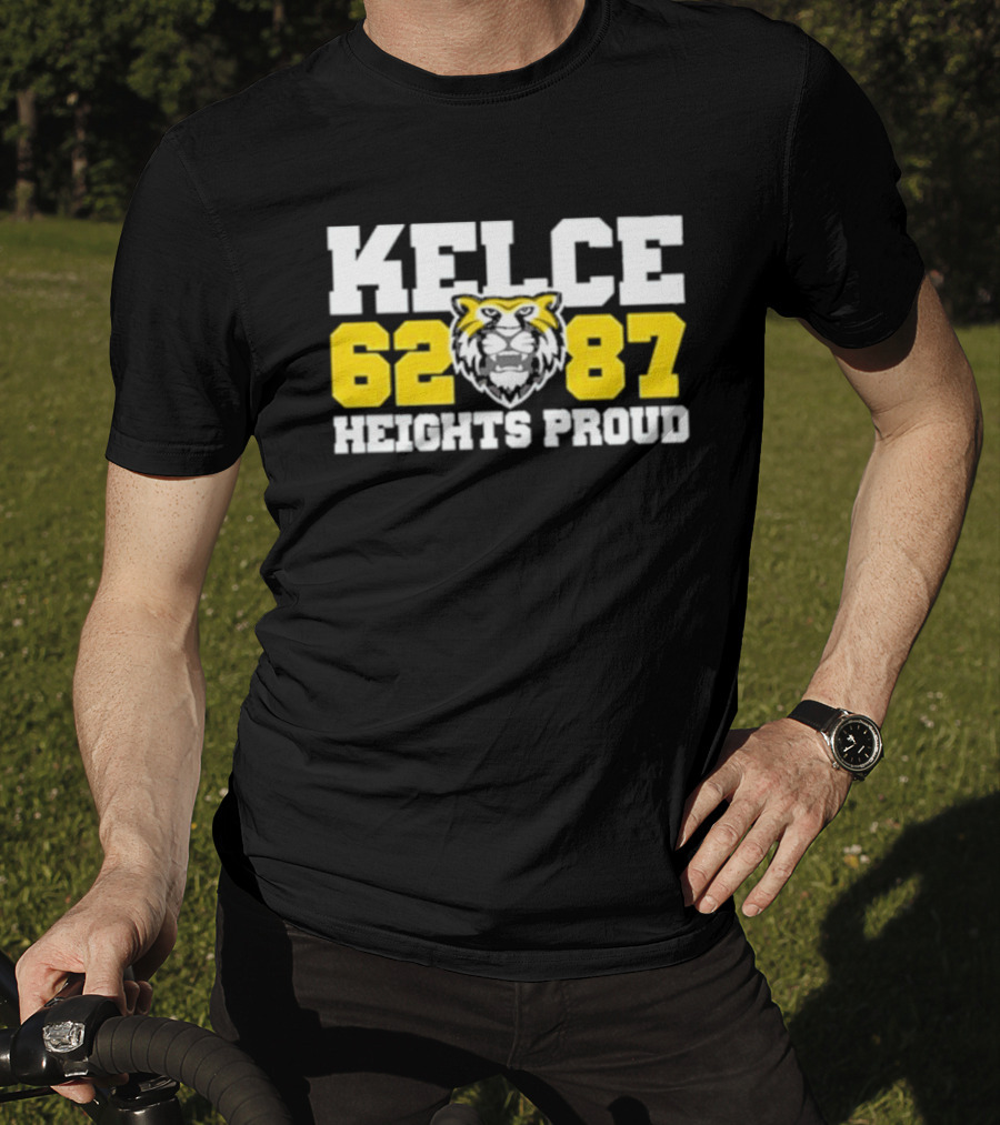 Kelce 62 87 Heights Proud Tiger Face T-Shirt