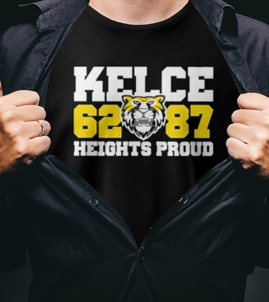 Kelce 62 87 Heights Proud Tiger Face T-Shirt