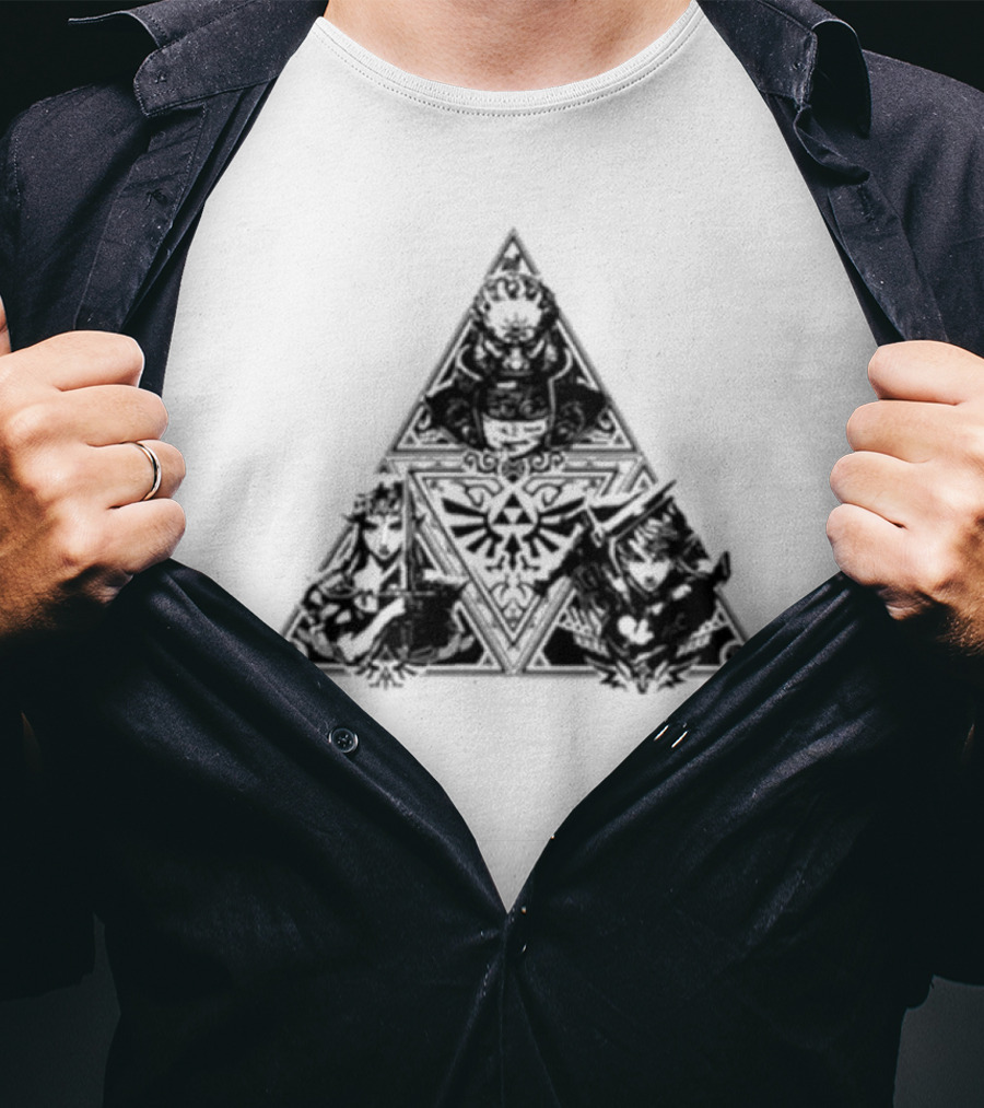 Tokyo Legend Of Zelda Triforce Icon With Characters T-Shirt