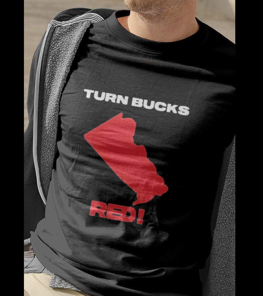 Turn Bucks County Red Map T-Shirt