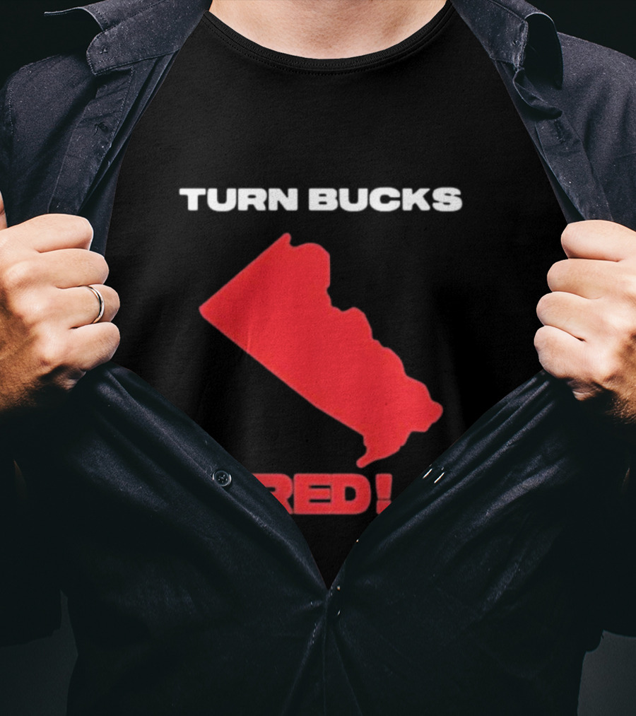 Turn Bucks County Red Map T-Shirt