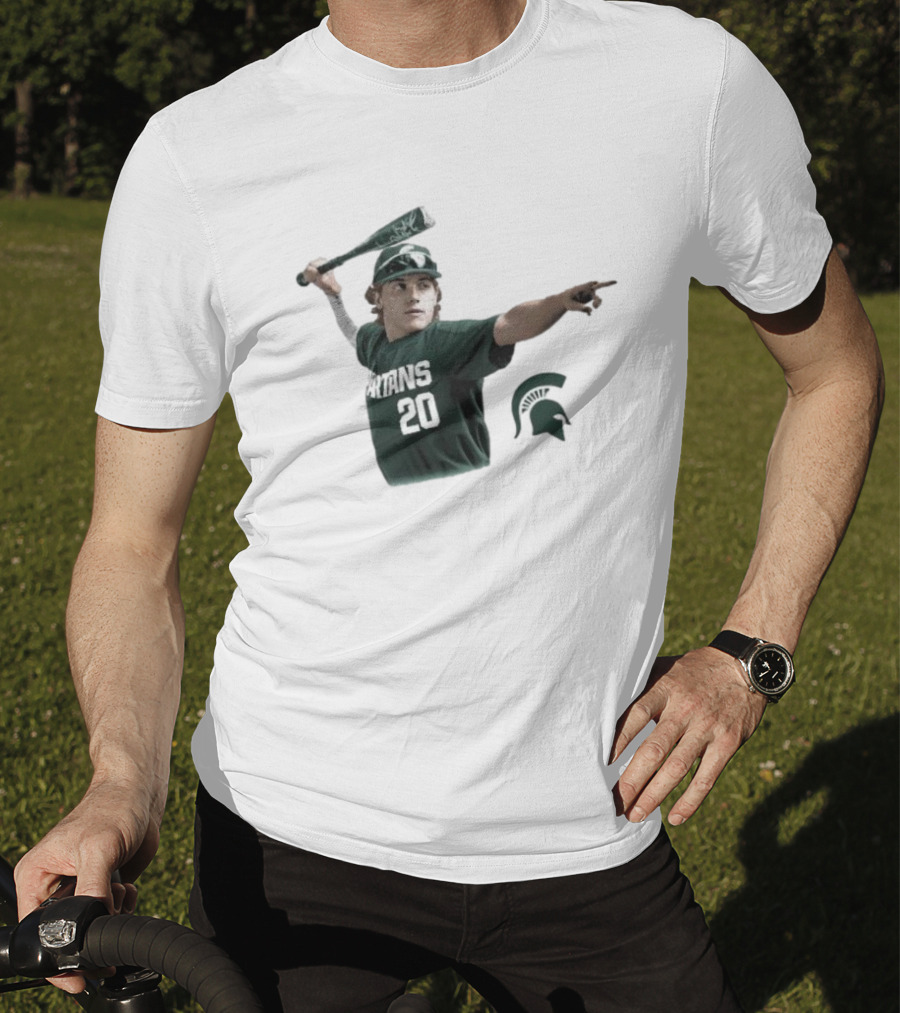 Jayden Terres Michigan State Spartans Baseball Bat Football T-Shirt