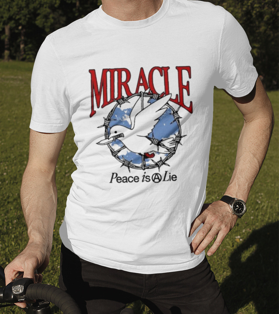 Miracle Mates Peace Is A Lie Barbed Dove T-Shirt