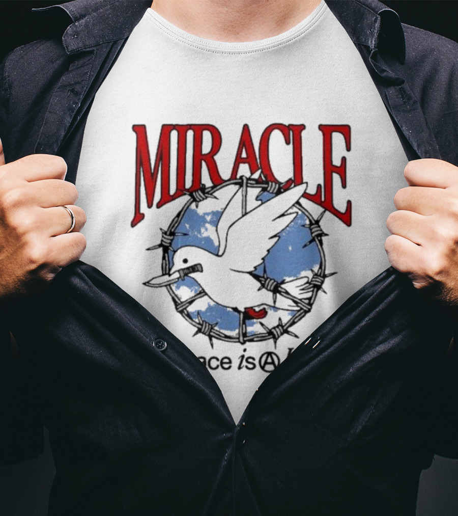 Miracle Mates Peace Is A Lie Barbed Dove T-Shirt