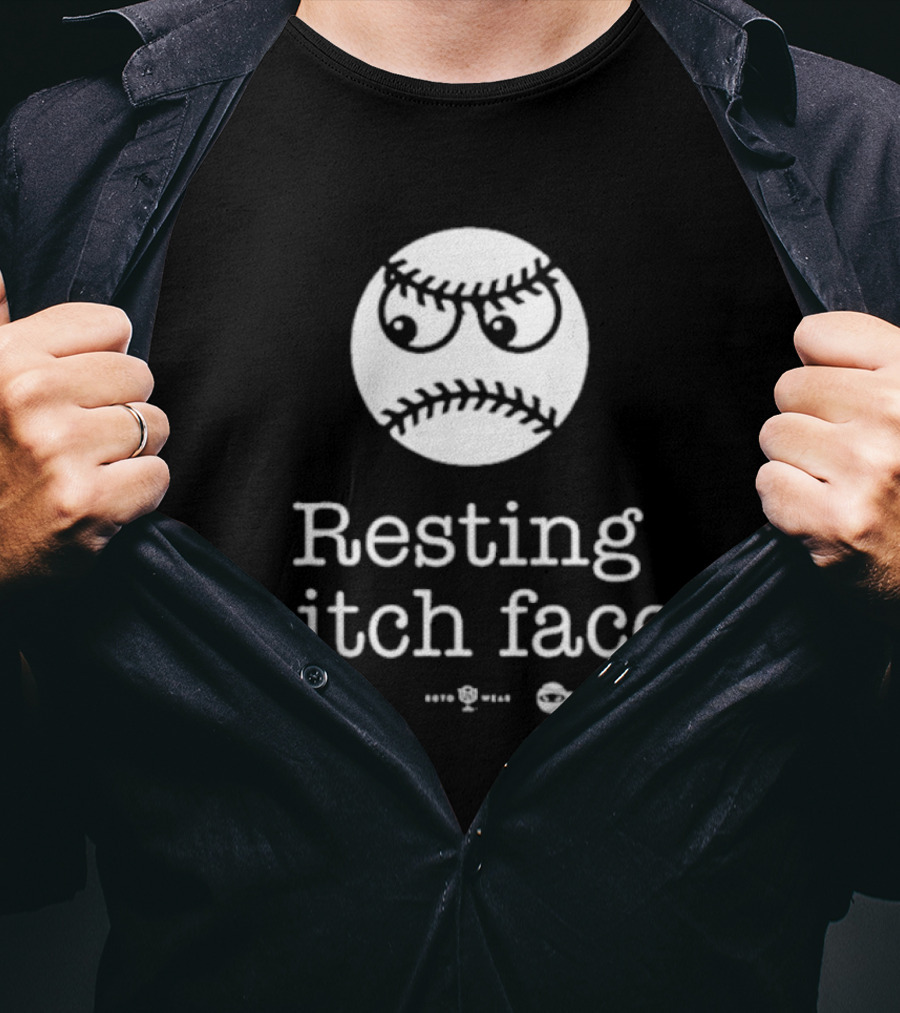 Resting Pitch Face Baseball Emoji Rotowear T-Shirt