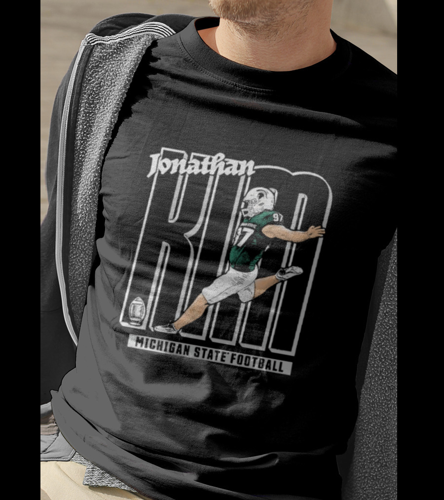 Jonathan Kim Kicking Action Michigan State Football T-Shirt