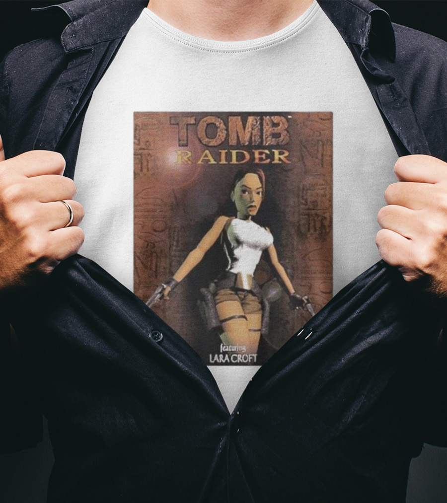 Tomb Raider Featuring Lara Croft Game Cover Eidos Core T-Shirt