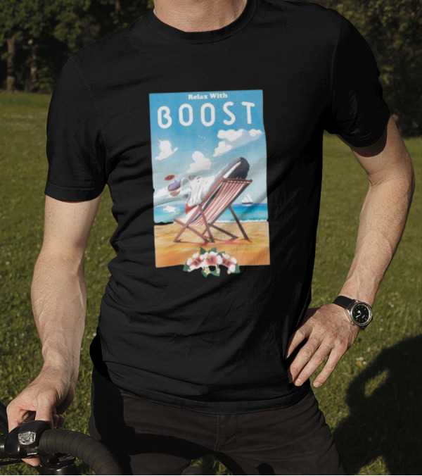 Relax With Boost Ultra Boost Beach Chair Scene T-Shirt