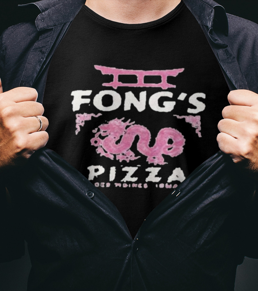 Fong's Pizza Des Moines Iowa Purple Dragon Shrine T-Shirt