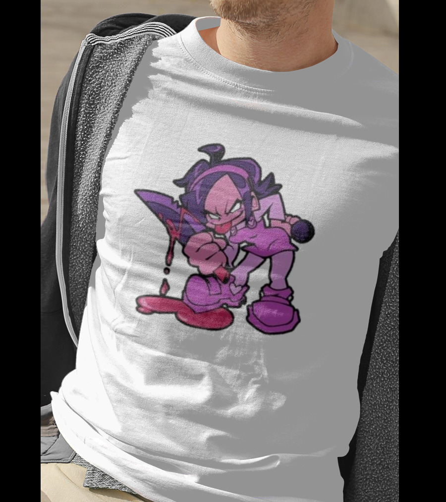 Friday Night Funkin' Nene Holding Microphone And Bloodied Knife T-Shirt