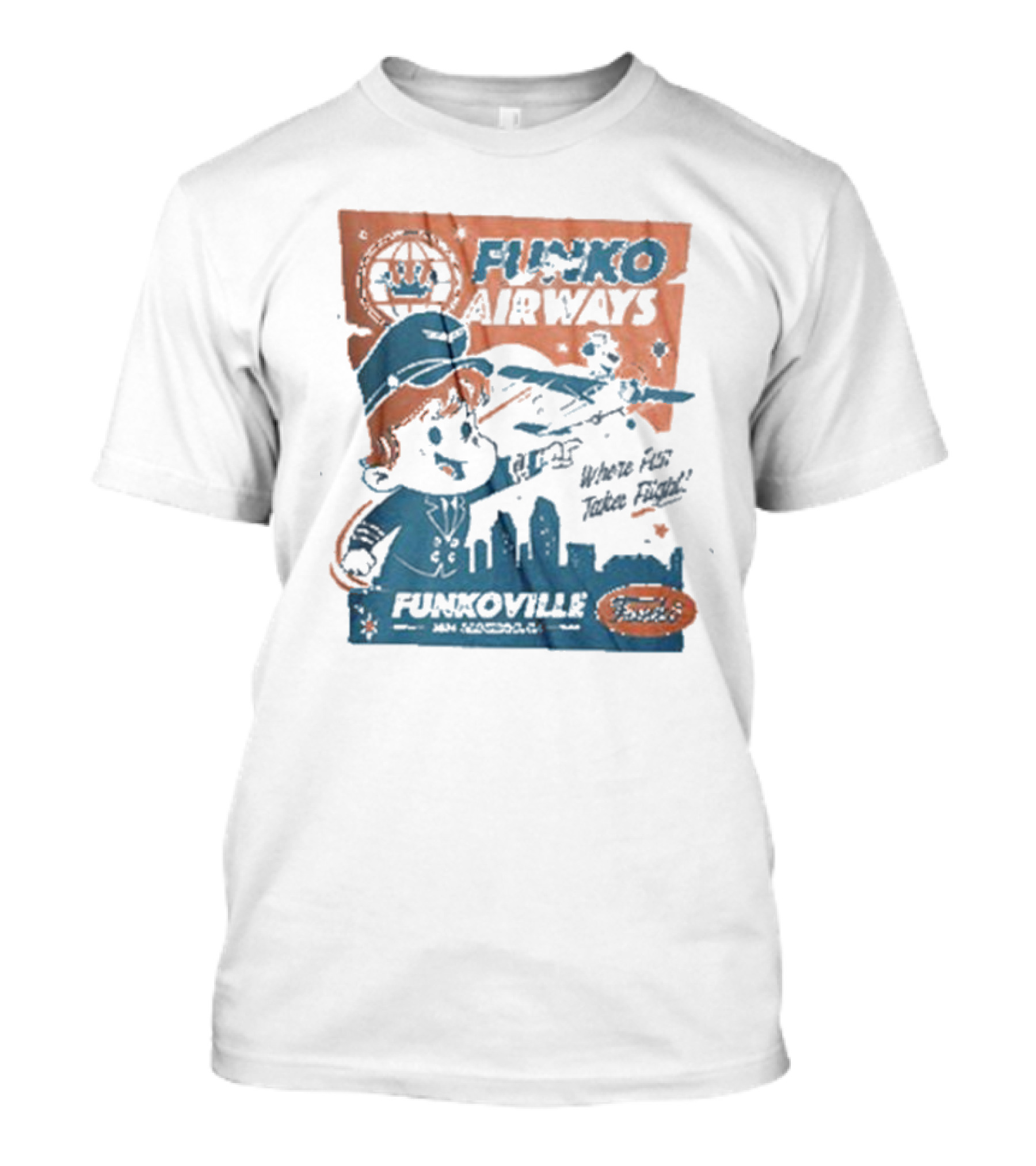 Funko Airways Funkoville We're Fly Take Flight San Diego T-Shirt