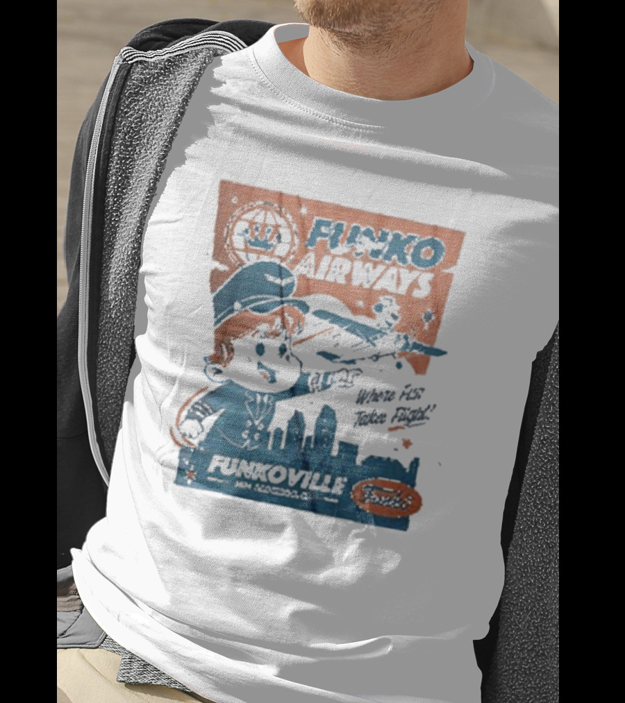 Funko Airways Funkoville We're Fly Take Flight San Diego T-Shirt
