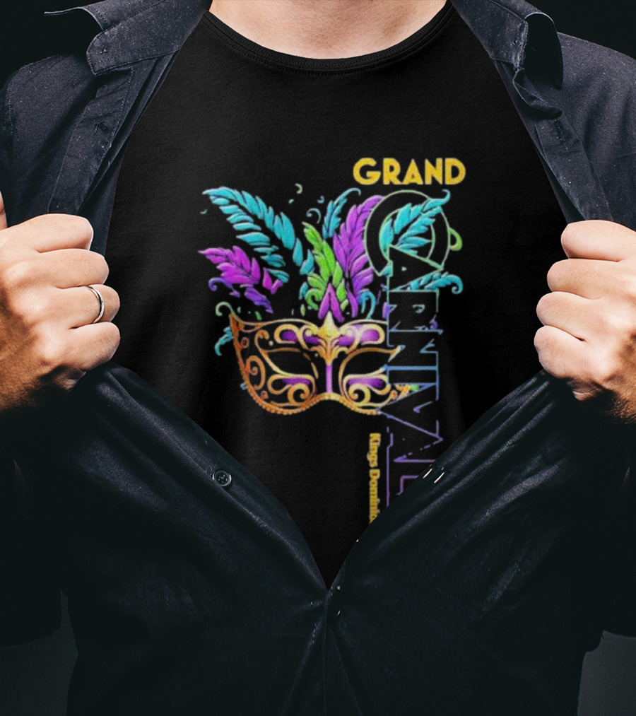 Grand Carnivale Kings Dominion Mask Feather T-Shirt