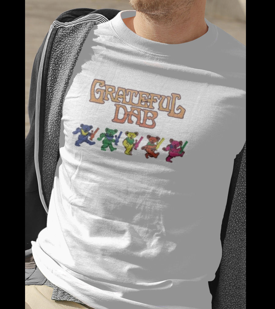 Grateful Dab Bears With Colorful Dancing Figures T-Shirt