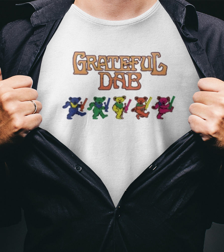 Grateful Dab Bears With Colorful Dancing Figures T-Shirt