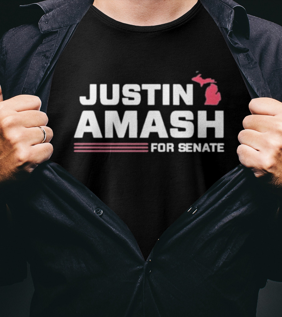 Justin Amash For Senate Michigan Map T-Shirt