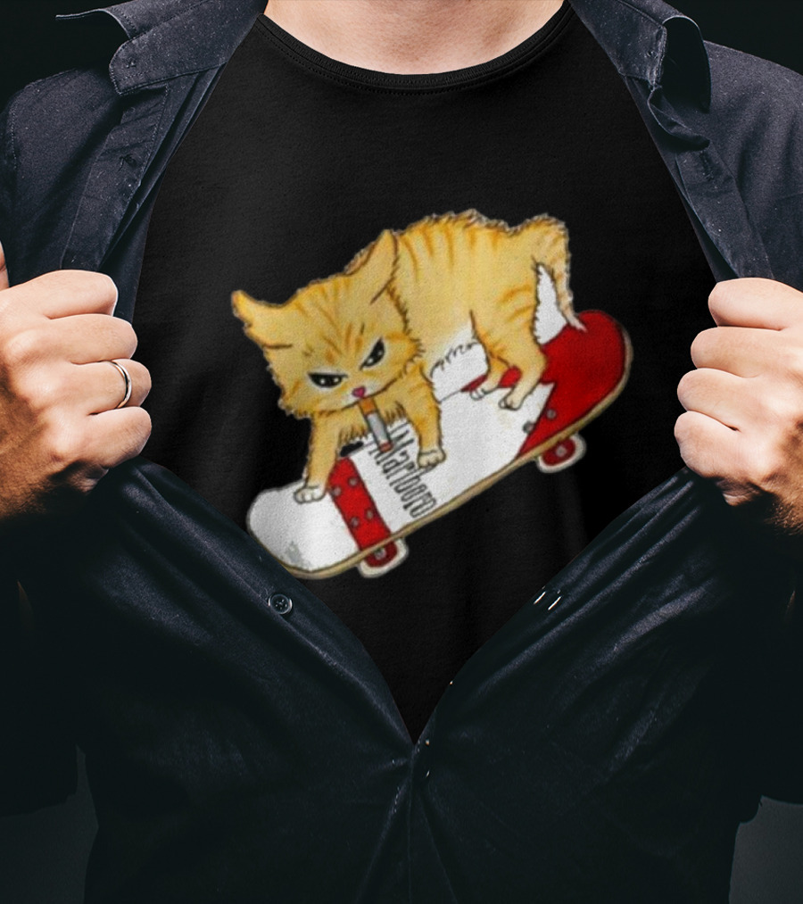 Lonely Kids Club Cig Cats Skateboarding Clarence Returns T-Shirt