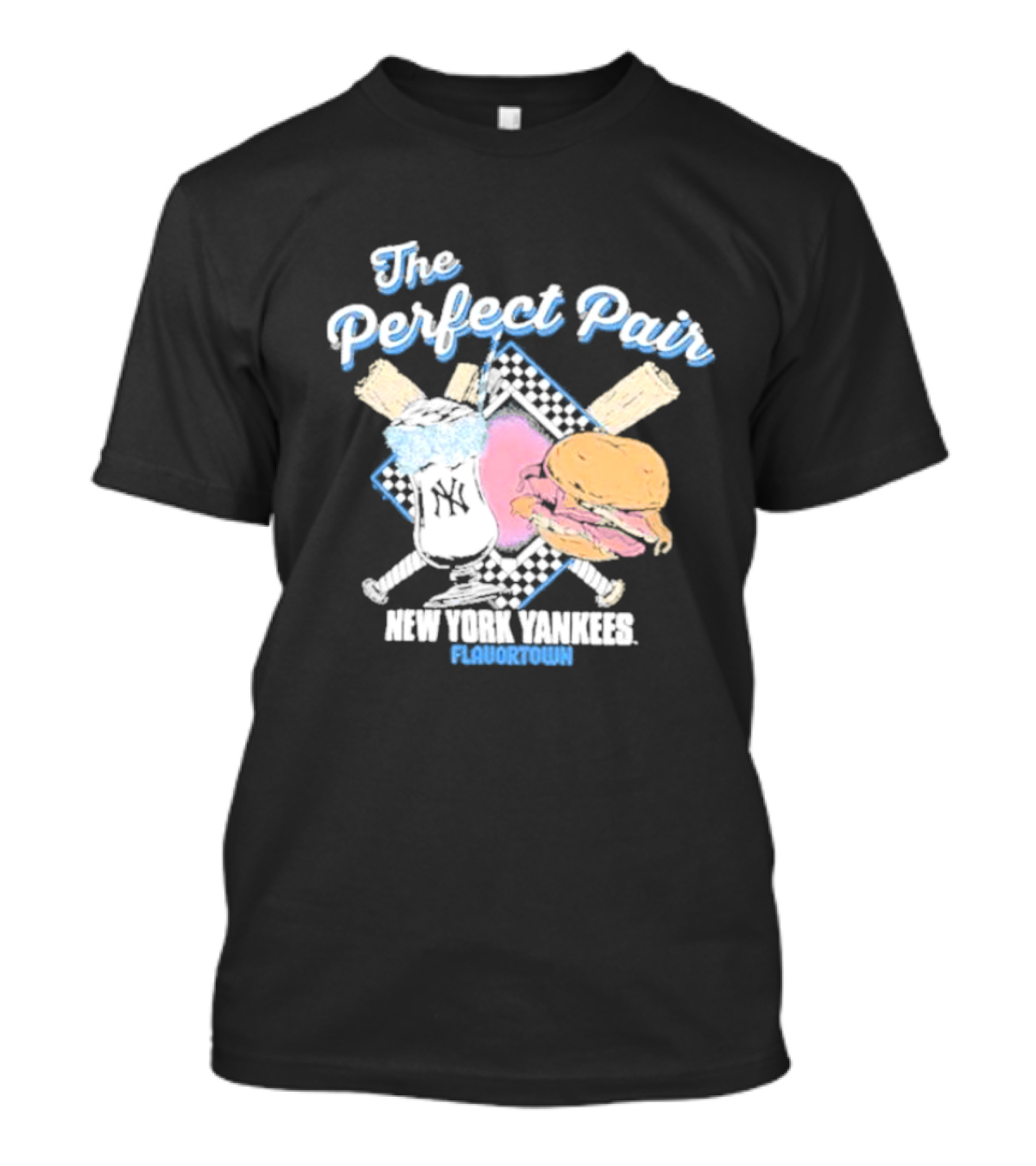 The Perfect Pair New York Yankees Flavortown Burger And Drink T-Shirt