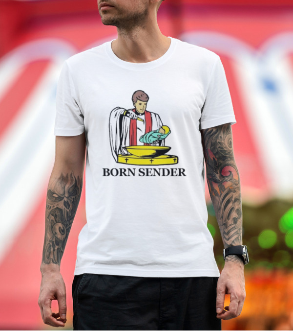 Premium T-Shirt: Nelk Boys Born Sender Baptism Priest and Baby T-Shirt Nelk Boys Born Sender Baptism Priest and Baby T-Shirt