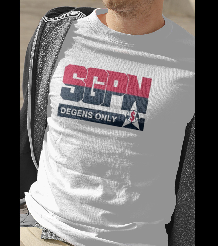 SGPN Degens Only Sports Gamblers Podcast Network Baseball Star T-Shirt
