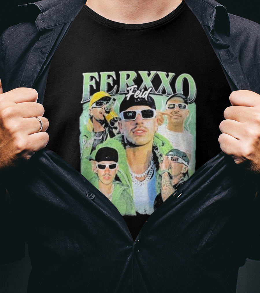 FERXXO Feid Green Style Collage T-Shirt