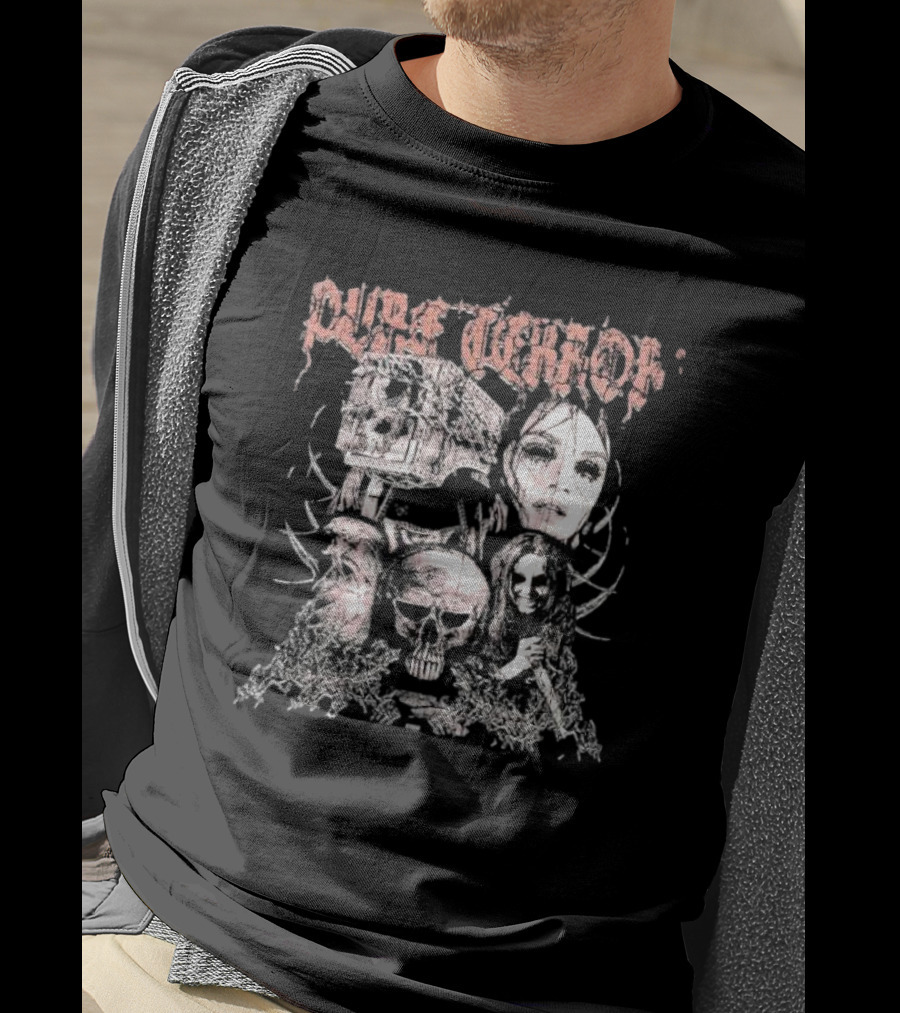 GRDT Pure Terror Horror Skull And Faces T-Shirt