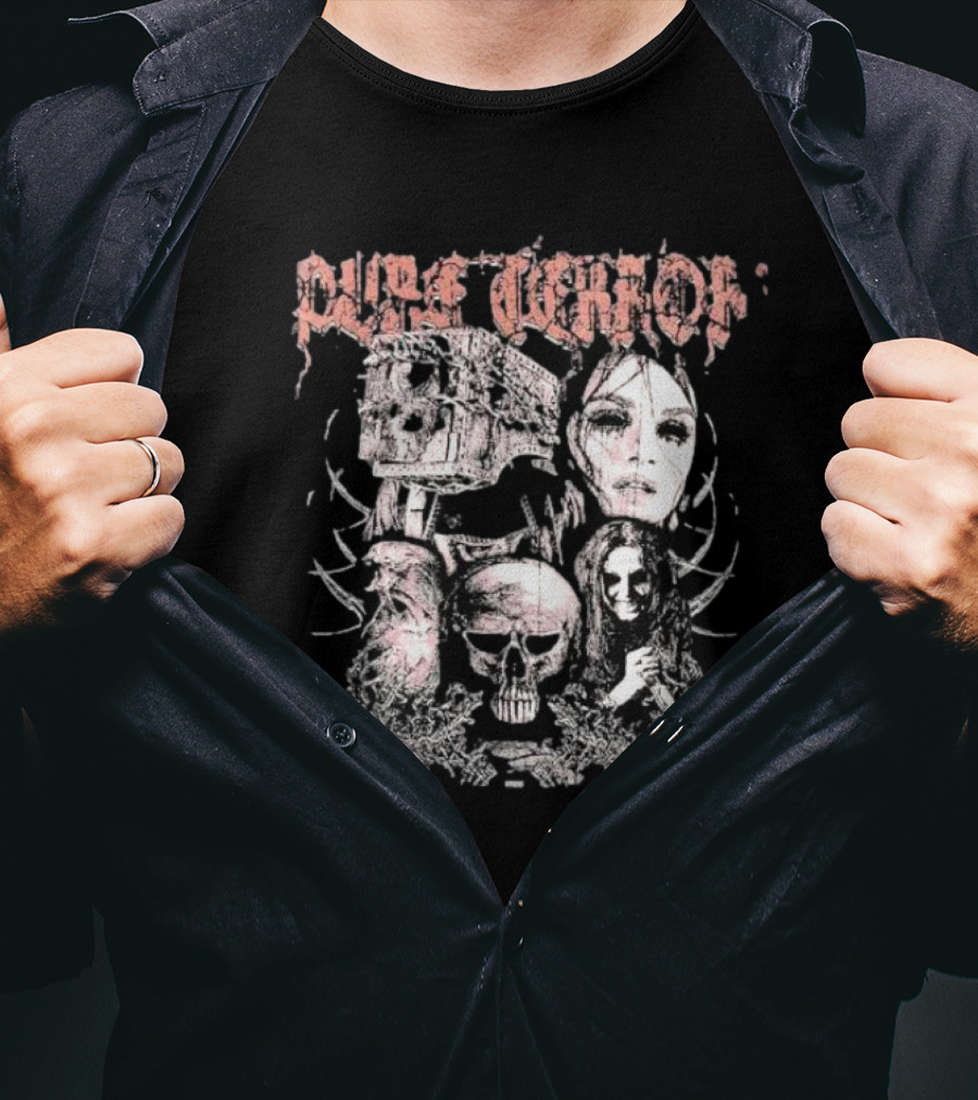 GRDT Pure Terror Horror Skull And Faces T-Shirt