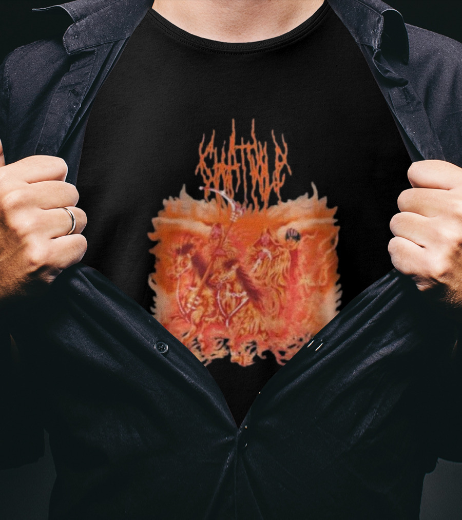 Chat Pile Fiery Orange Gothic Inferno T-Shirt