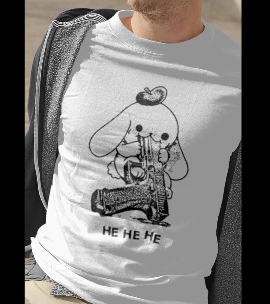 Cinnamoroll Sanrio He He He With Gun Bowler Hat T-Shirt