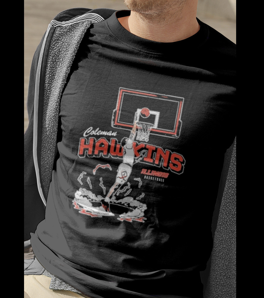 Coleman Hawkins Illinois Basketball Dunk T-Shirt