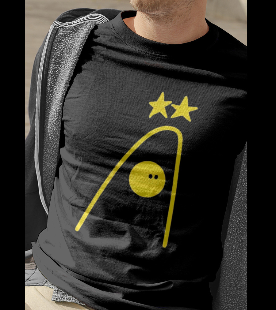 Dandies Badge Fitbatweets Yellow Stars Icon With Curve And Circle T-Shirt