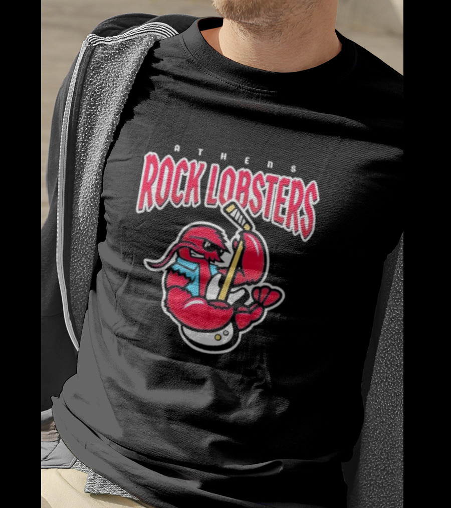 Athens Rock Lobsters Playing Guitar T-Shirt