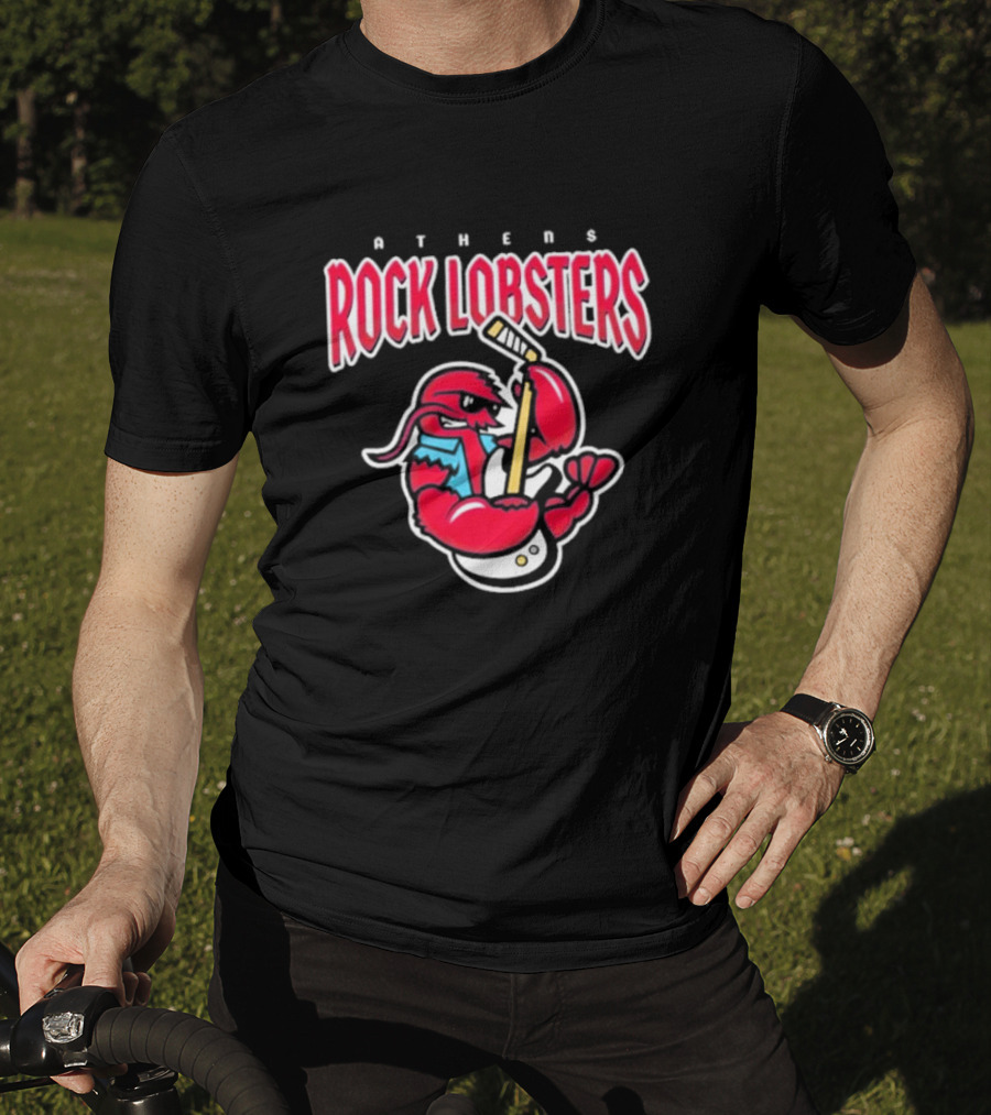 Athens Rock Lobsters Playing Guitar T-Shirt