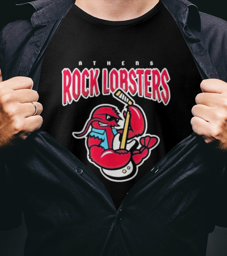 Athens Rock Lobsters Playing Guitar T-Shirt