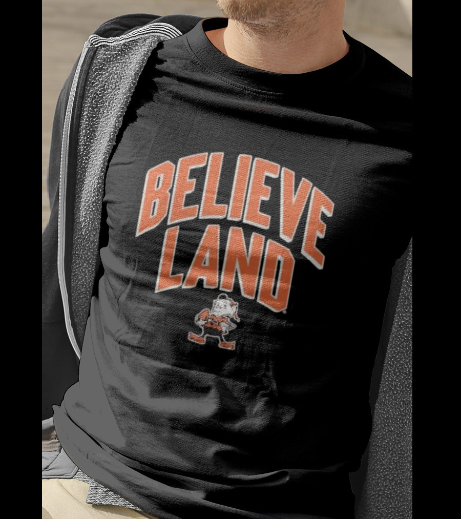 Believeland Cleveland Browns Brownie Football T-Shirt