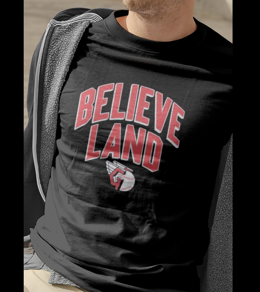 Believeland Cleveland Guardians Winged Baseball T-Shirt