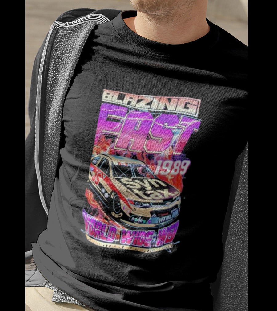 Blazing Fast 1989 Syntax Racing World Wide Web HTML Car T-Shirt