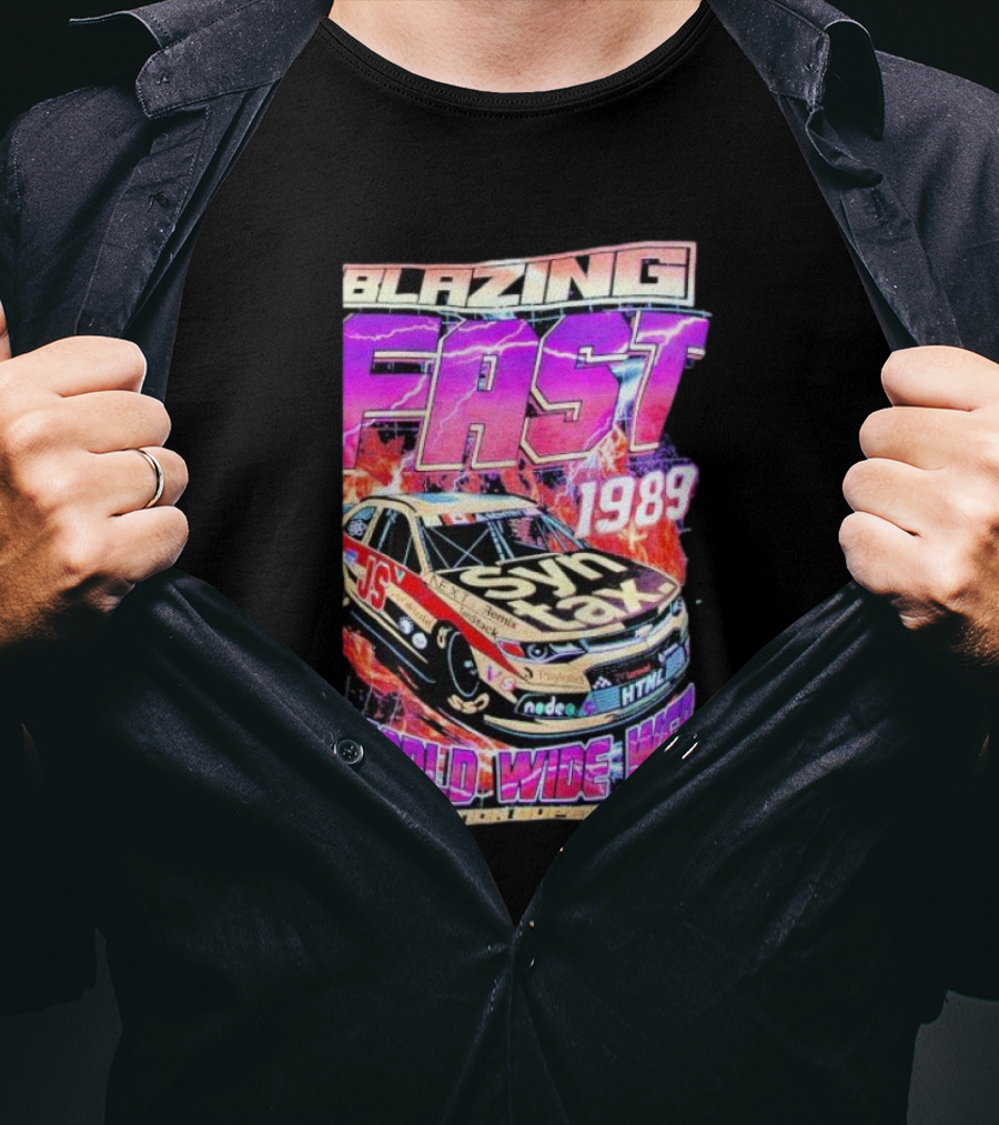 Blazing Fast 1989 Syntax Racing World Wide Web HTML Car T-Shirt