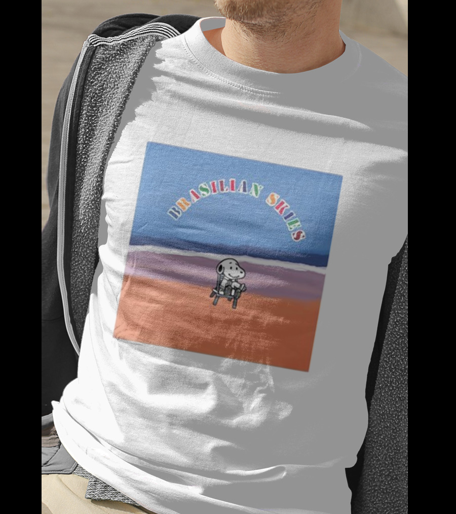 Brasilian Skies Snoopy Beach Scene T-Shirt