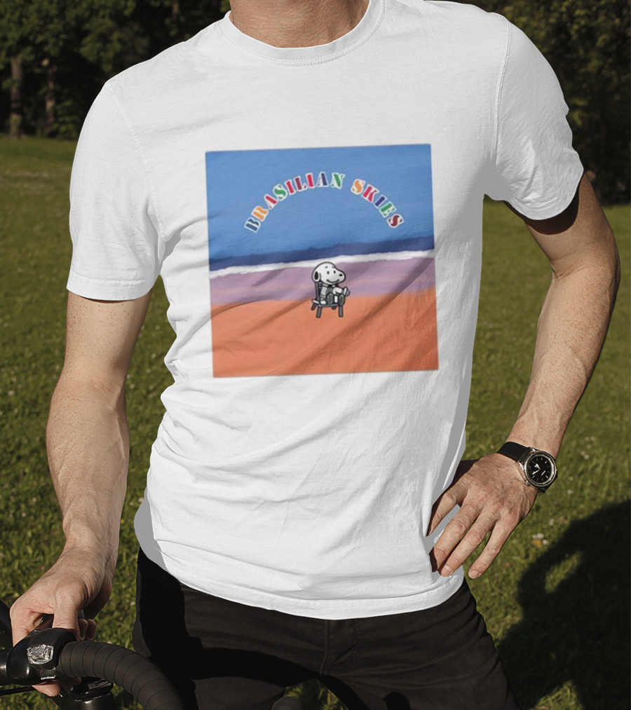Brasilian Skies Snoopy Beach Scene T-Shirt
