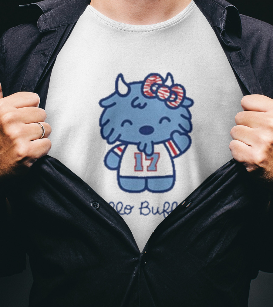 Hello Buffalo 17 Mascot Buffalo Bills T-Shirt