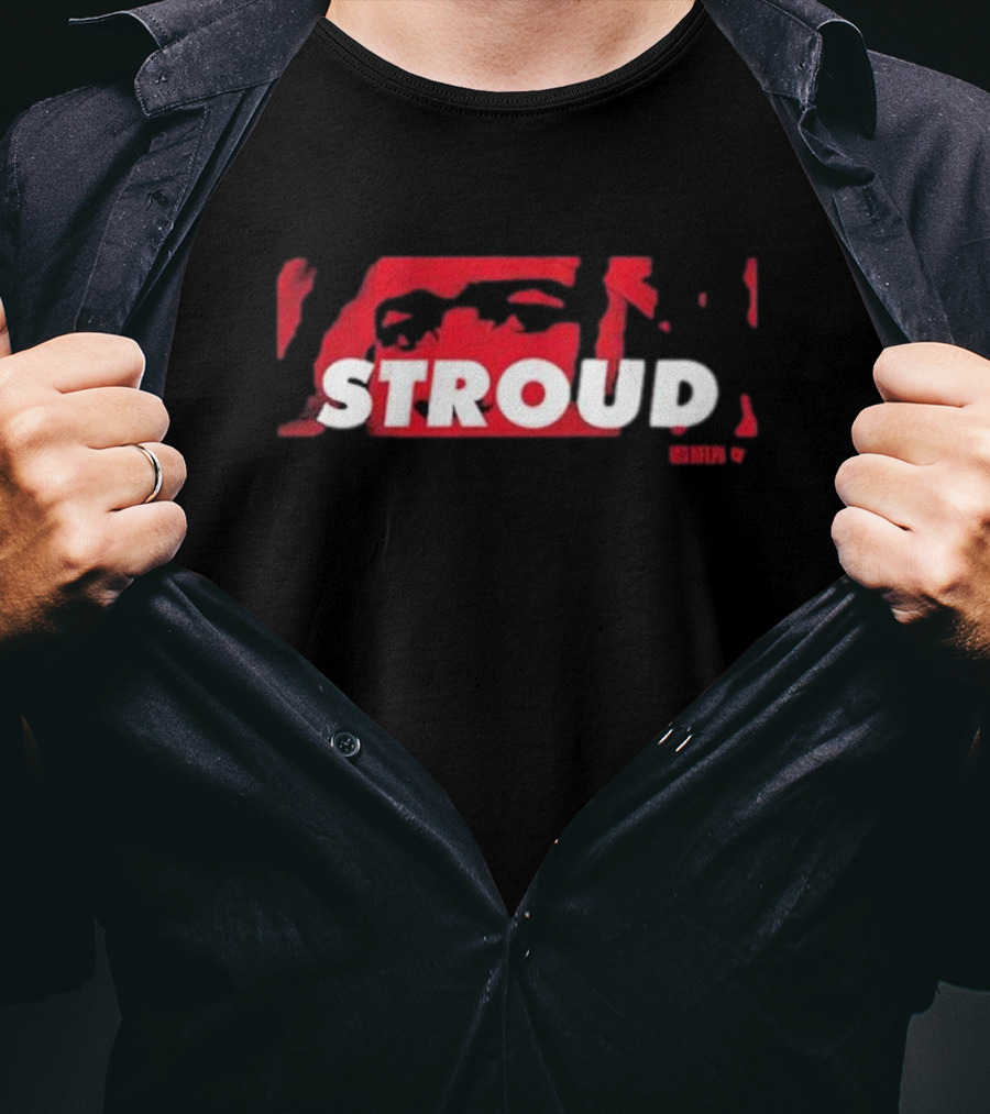 Stroud QB Eyes Red Graphic NFL T-Shirt
