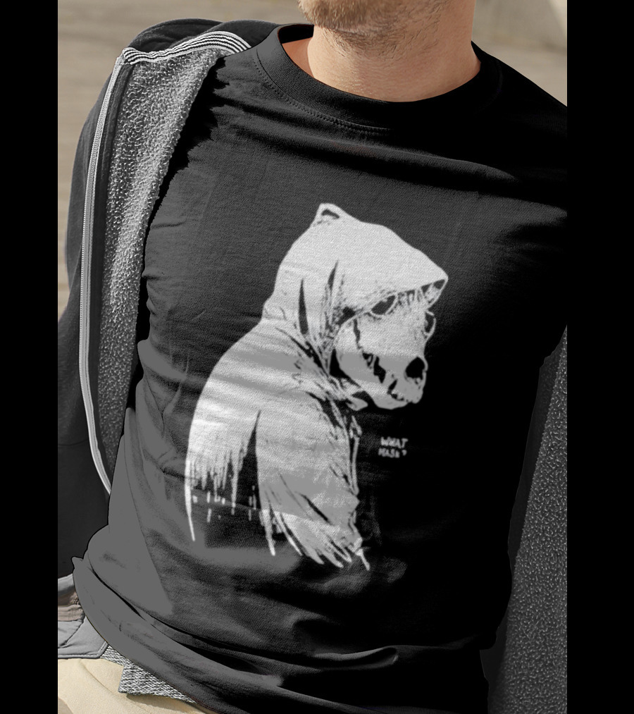Massive Faceart What Mask Hooded Skull T-Shirt