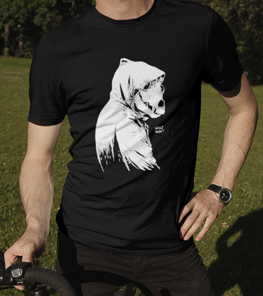 Massive Faceart What Mask Hooded Skull T-Shirt