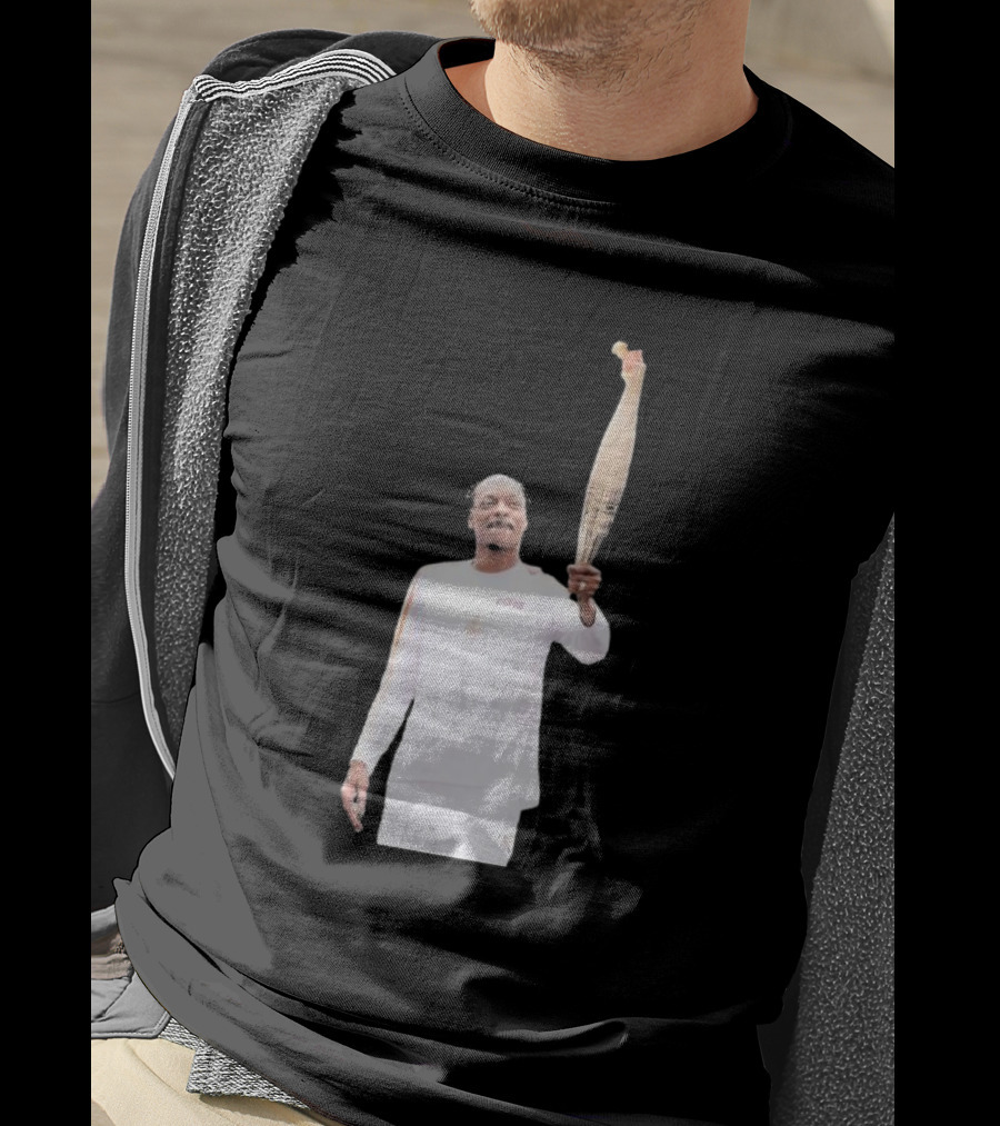 Snoop Dogg Carries Olympic Torch In Iconic White Attire T-Shirt