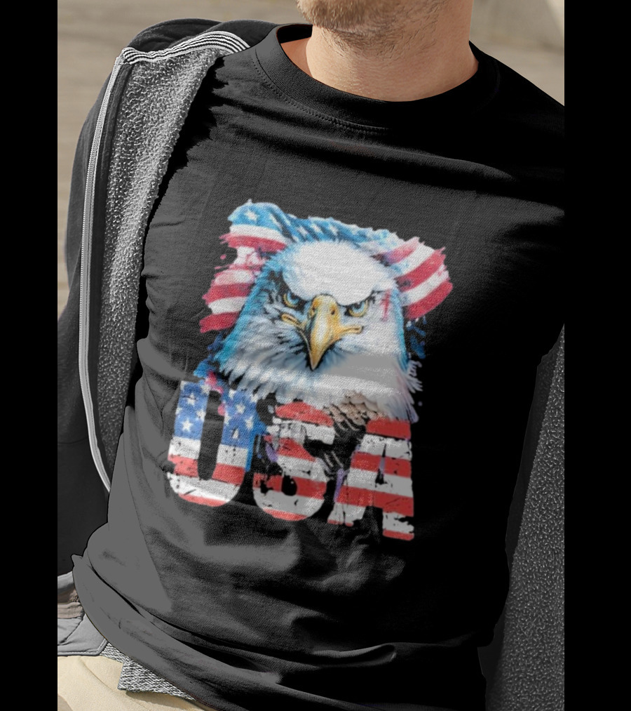 USA Patriot Eagle American Flag T-Shirt
