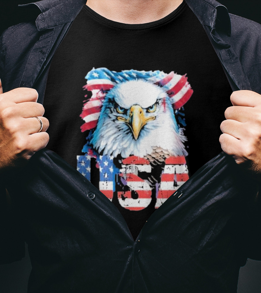USA Patriot Eagle American Flag T-Shirt