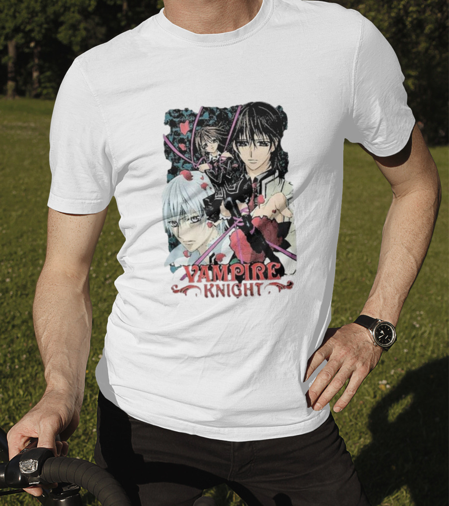 Vampire Knight Lovers Anime Characters Roses And Hearts T-Shirt