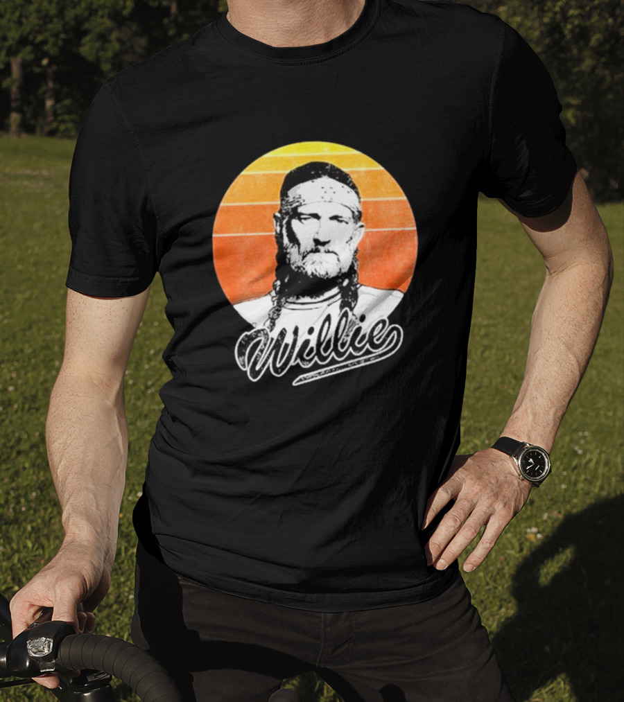 Willie Nelson Vintage Sunset Circle T-Shirt